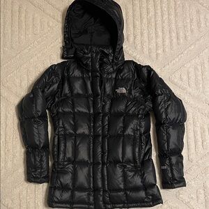 The North Face Quilted Black Hooded Jacket